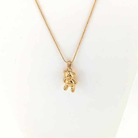 Adorable Teddy Bear 18K Gold Plated Necklace