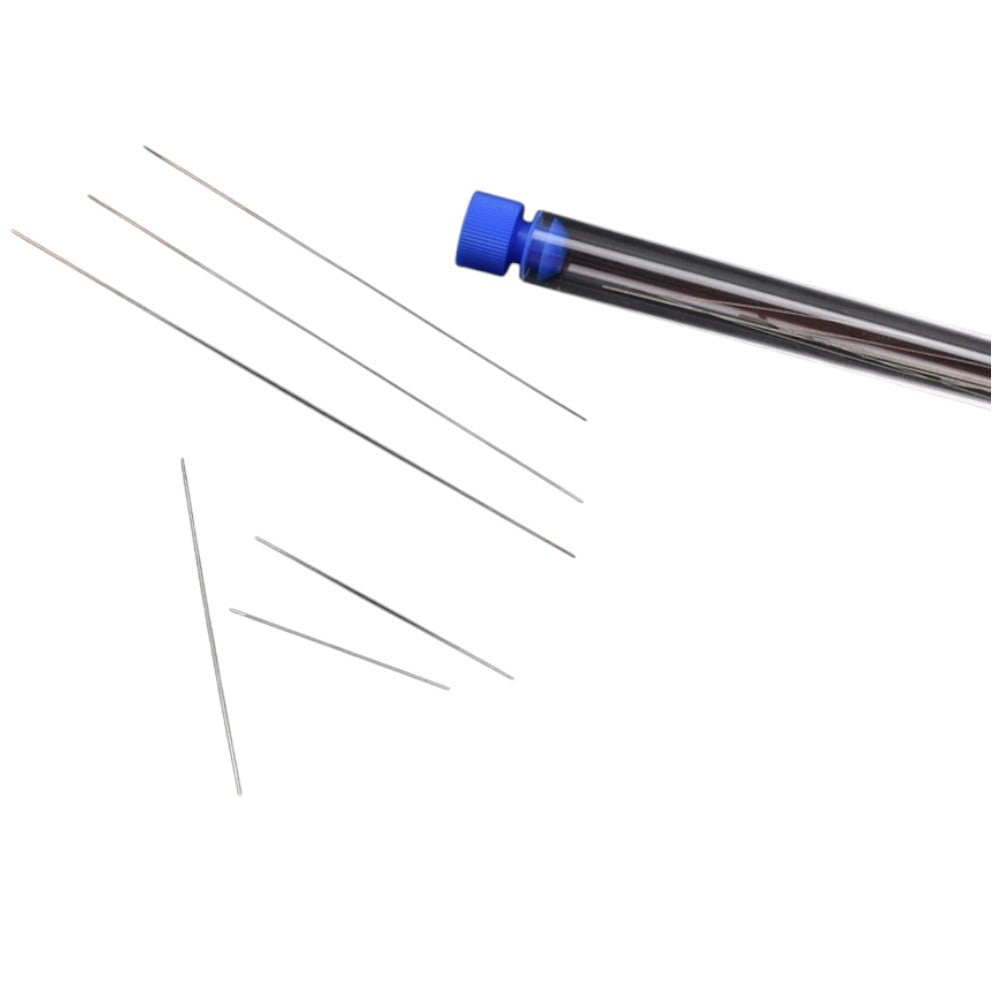 Big Eye Beading Needles, set of 18x needles, High Carbon Steel sizes 48 to 128mm and .2 to .5mm thick
