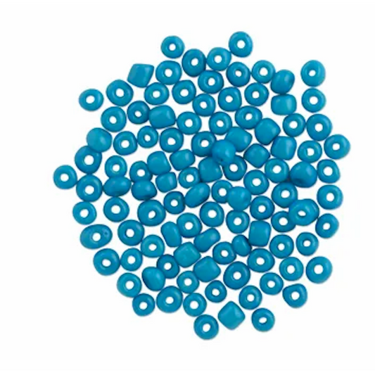 Solid Blue Seed Beads Glass, 3.6mm size 6/0, Pack of 25gm, Jewellery Making, Beading, Craft