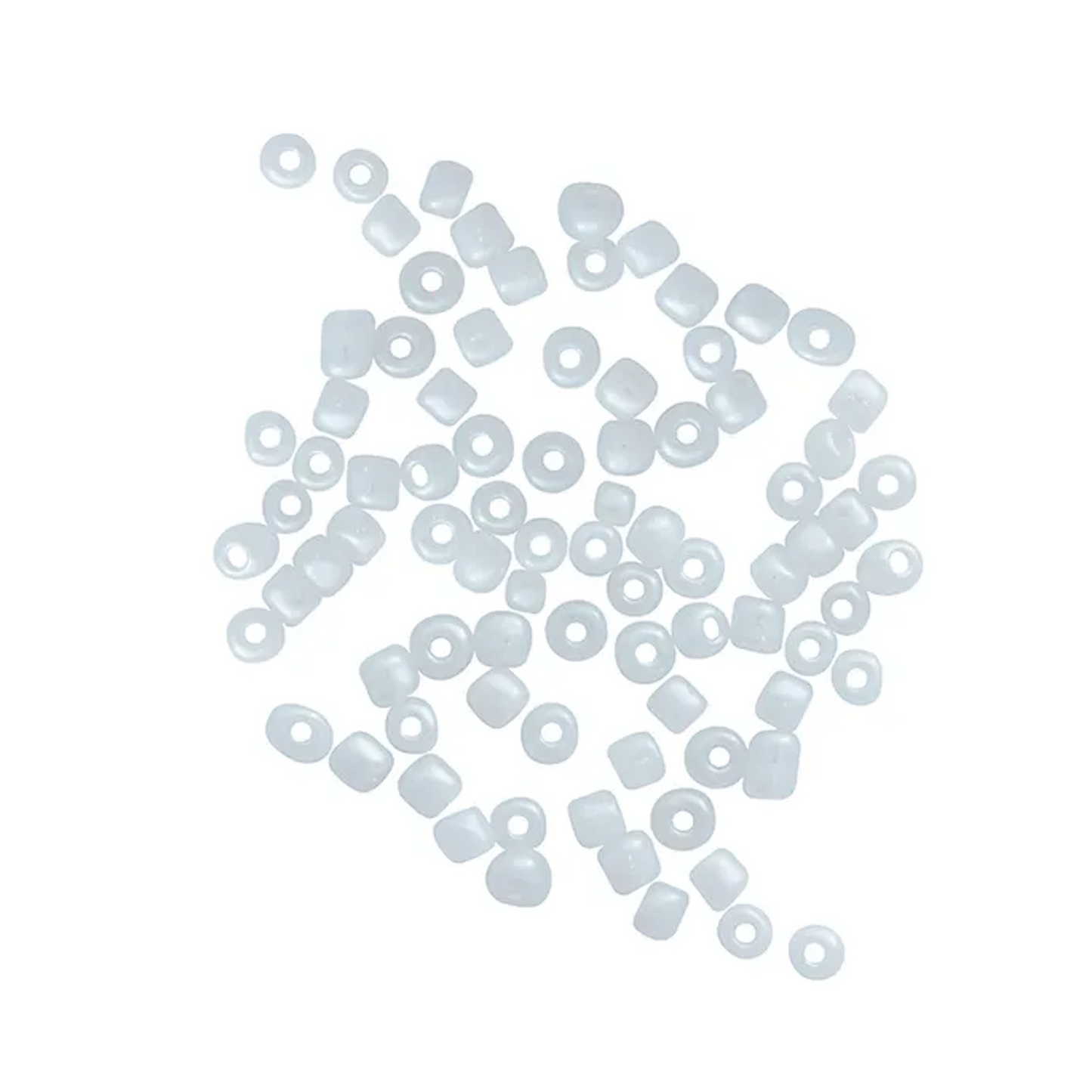 White Seed Beads Glass, 3.6mm size 6/0, Gloss, 25gm, Jewellery Making, Beading, Craft