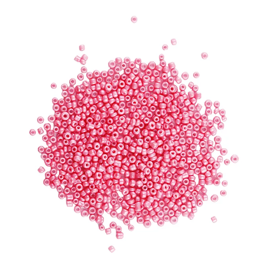 Coral Pink Glass Seed Beads, Round, size 12/0 1.8mm, bag of 25gm, Sensations