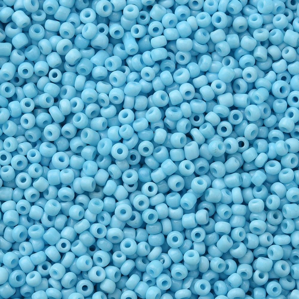 Light Sky Blue Glass Seed Beads, Opaque, 2mm, bag of 30gm approx 2000 beads, 1mm hole