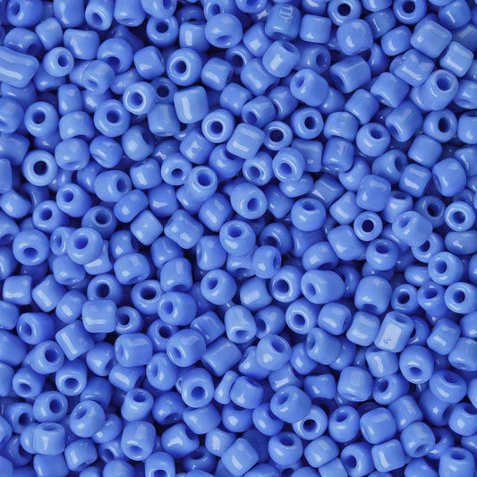 Cornflower Blue Glass Seed Beads, Opaque, 2mm 1mm hole, bag of 30gm approx 2000 beads