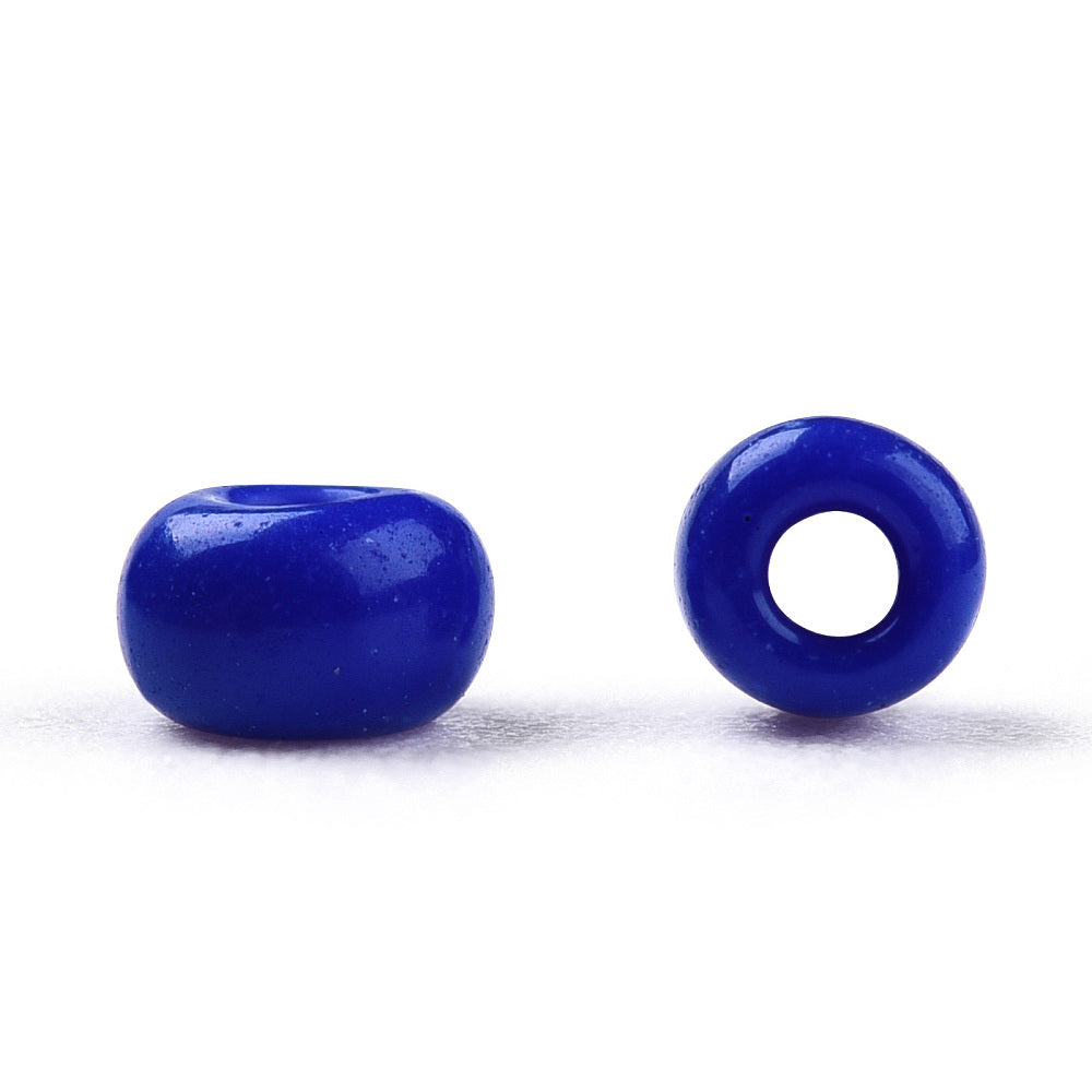 Blue Glass Seed Beads, Round, size 12/0 2mm, 1mm hole, 30gm approx 2000 beads