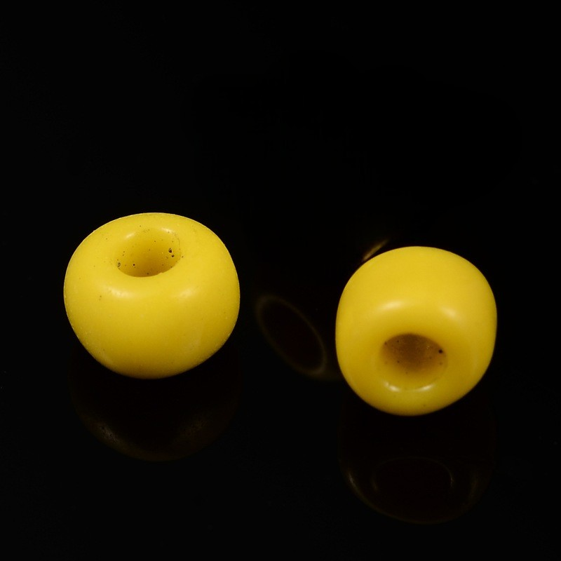 Yellow Glass Seed Beads 8/0, 3mm, Hole:1mm Pack of 650x