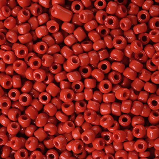 Red Glass Seed Beads 8/0, 3mm, Hole:1mm Pack of 650x