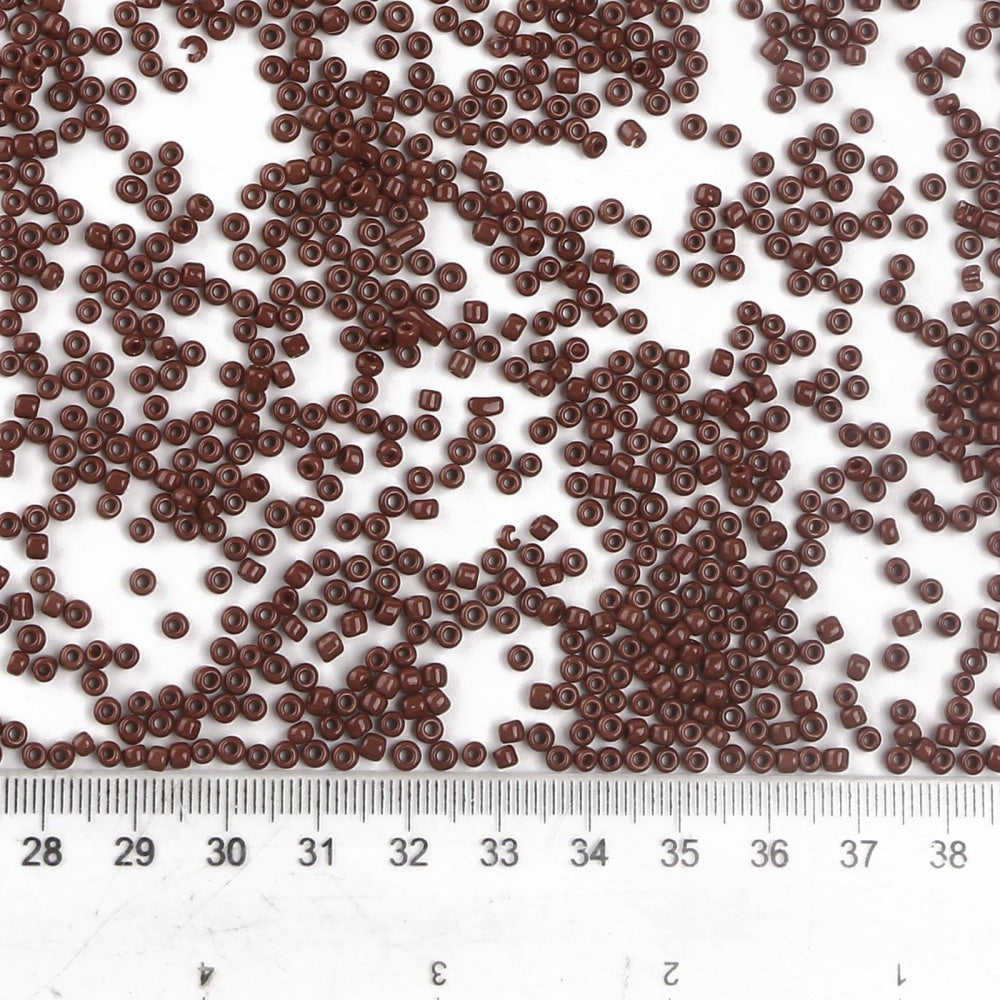 Brown Glass Seed Beads 8/0, 3mm, Hole:1mm Pack of 650x Coconut Brown