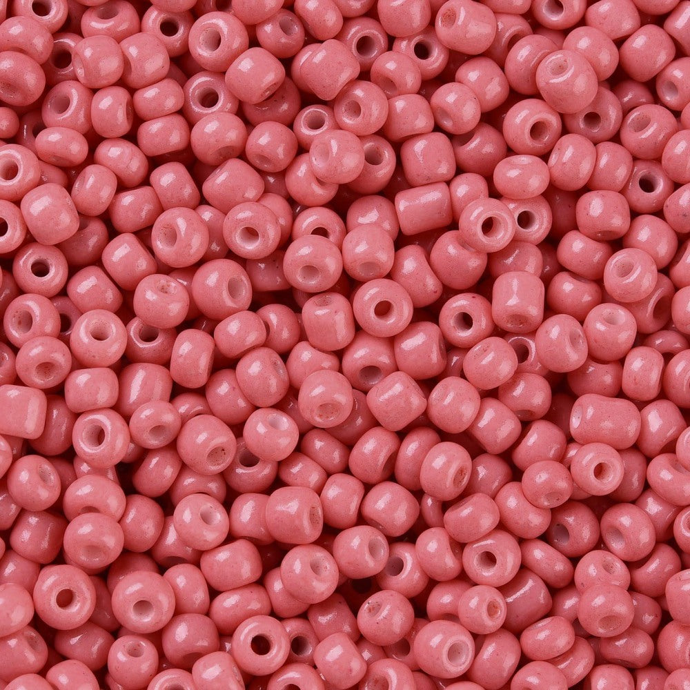 Glass Seed Beads Colour Coral, 8/0, 3mm, Hole: 1mm 50gm bag Jewellery Making Supplies (Copy)