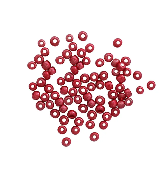 Glass Seed Beads Metallic Orange Copper 3.6mm size 6/0 25g