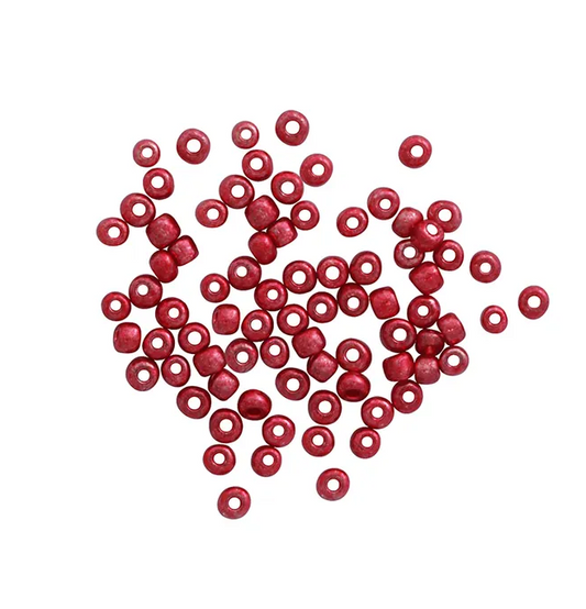 Glass Seed Beads Metallic Orange Copper 3.6mm size 6/0 25g