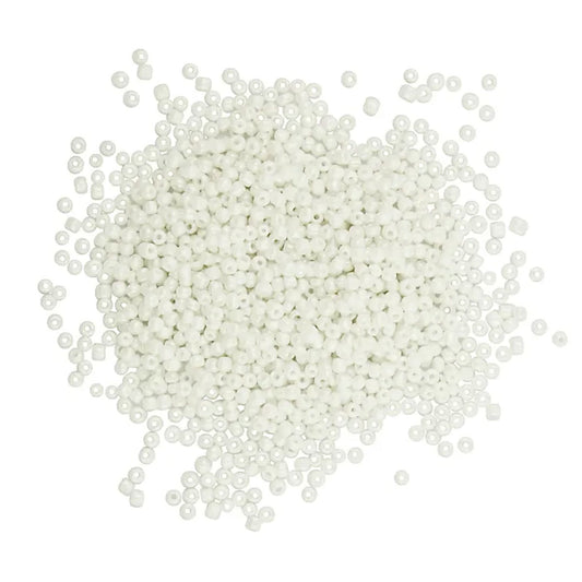Ivory Pearl Glass Seed Beads, 12/0 1.8mm, Large Pack 60gm, Jewellery Making, Beading, Craft