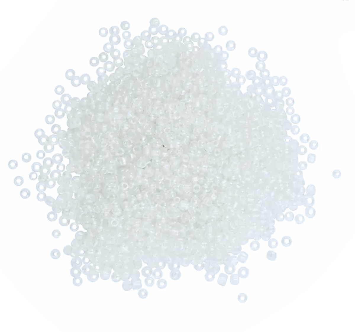 White Rainbow Iridescent Glass Seed Beads, 12/0 1.8mm, Large pack of 60gm, Jewellery Making, Beading, Craft
