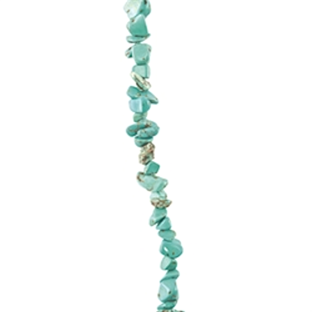 Turquoise Chips Semiprecious Beads Strung 20cm Jewellery Craft