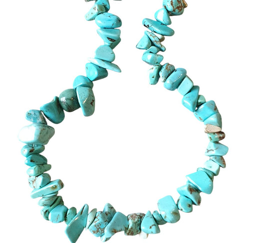 Turquoise Chips Semiprecious Beads Strung 20cm Jewellery Craft