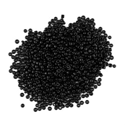 Glass Seed Beads 12/0 1.8mm Black, Large 60gm Pack, Jewellery Making Beading Craft