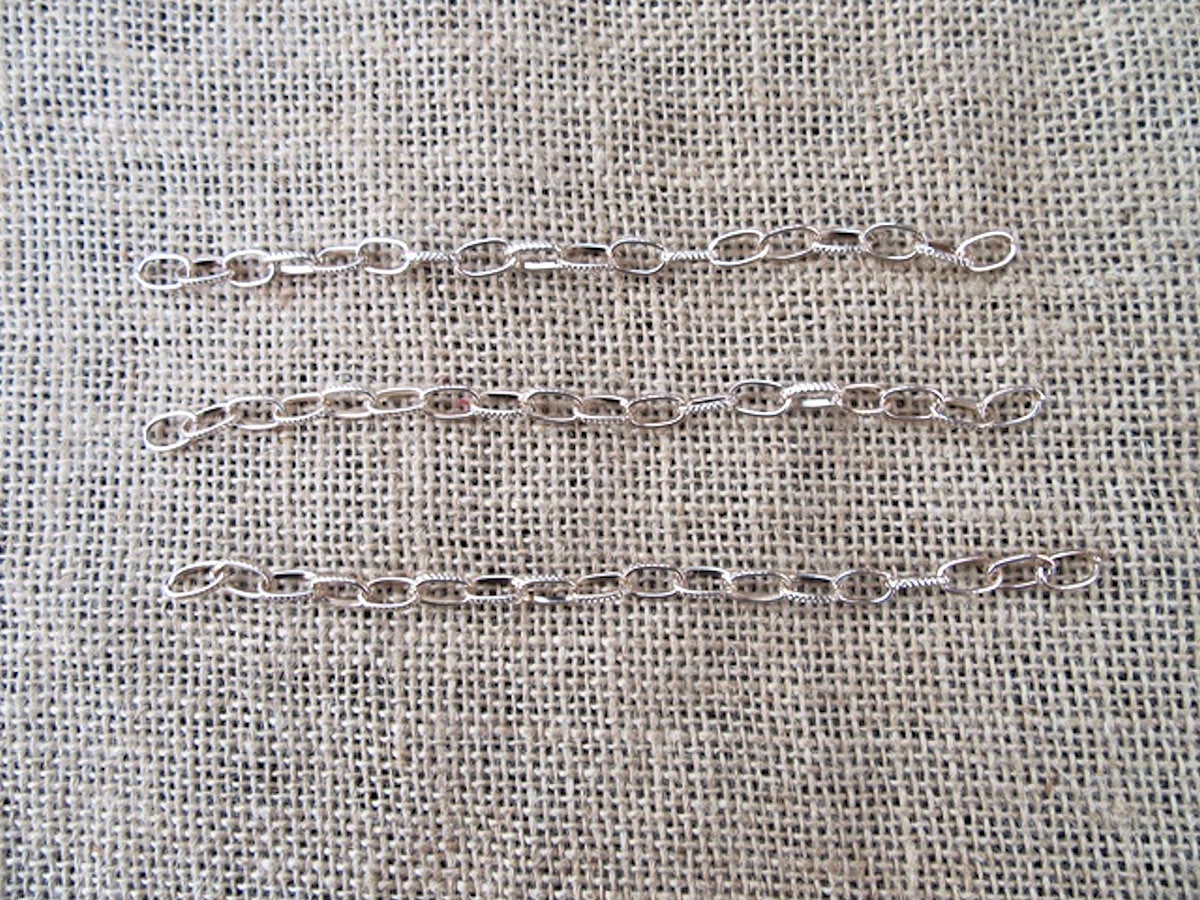 Figaro gold Tail Chain, Jewelry Cable Chain, 6mm wide x 15cm long, Unfinished, pack of 10x, Light Gold Colour, Jewellery Making