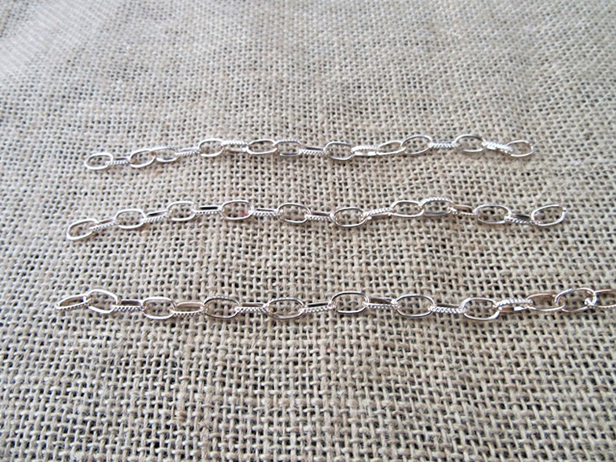 Figaro gold Tail Chain, Jewelry Cable Chain, 6mm wide x 15cm long, Unfinished, pack of 10x, Light Gold Colour, Jewellery Making