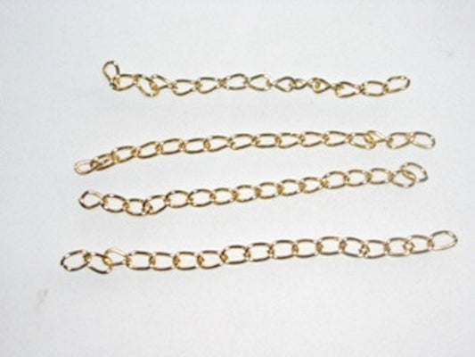 Gold Plated Tail Chain 5cm long Tail Extender Jewellery Making Pack of 20x