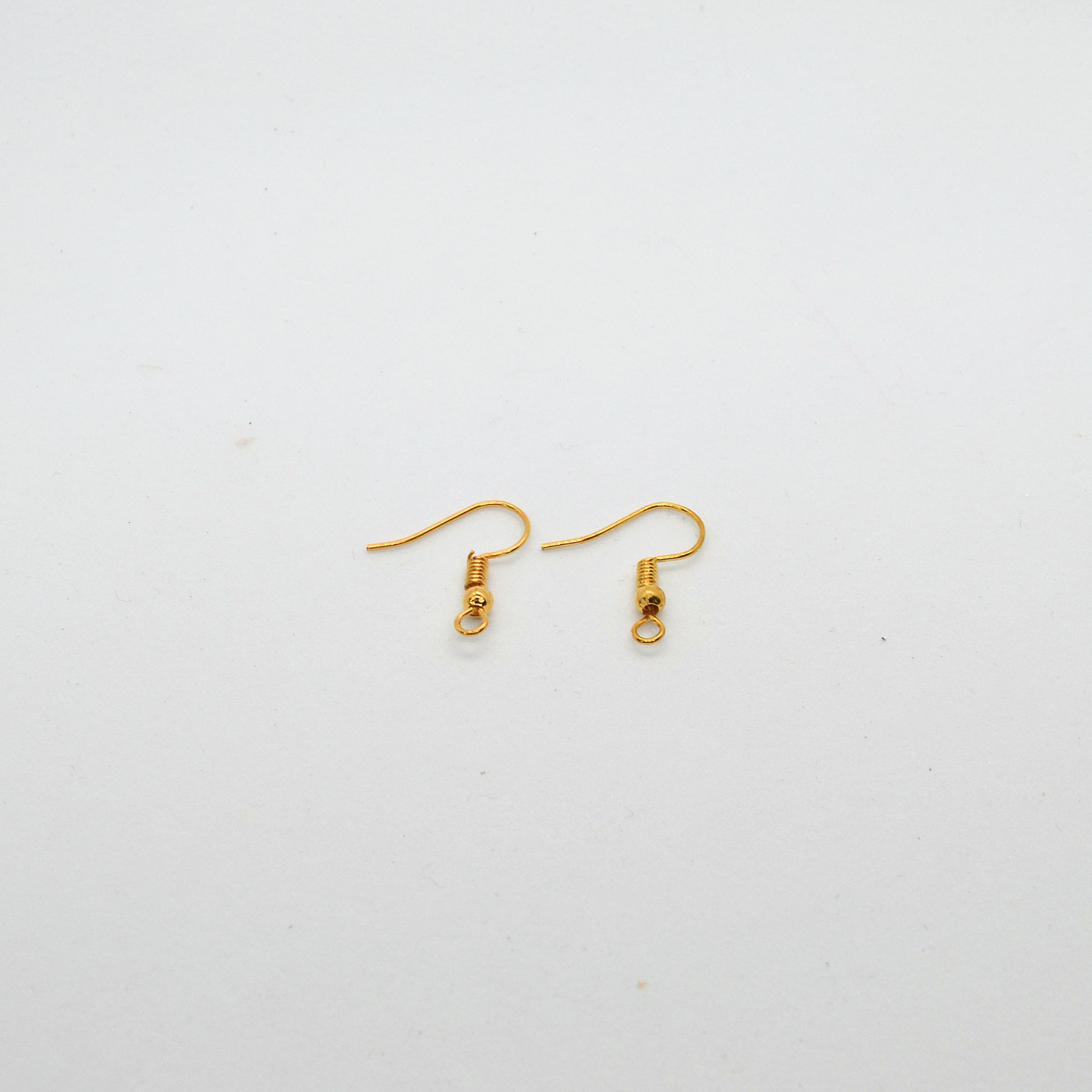 Earring Hooks Gold Plated Jewellery findings bead & coil 18 x 19mm, 100x pack French shepherd ear wire hooks