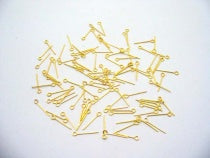 Headpins Gold Plated Jewellery findings 24, 28 or 32 mm long, pack of 200x