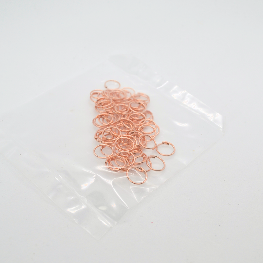 Jumprings Rose Gold, gold plated size 7mm, thickness .6mm pack of 75x Jewellery Findings