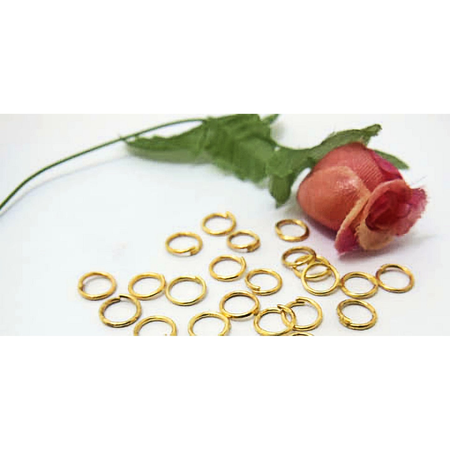 Jump rings Gold plated size 6mm, pack of 200x Jewellery Findings