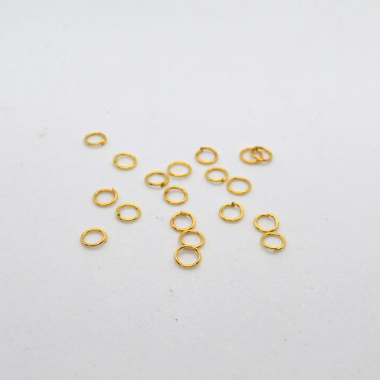 Jump rings Gold plated size 6mm, pack of 200x Jewellery Findings