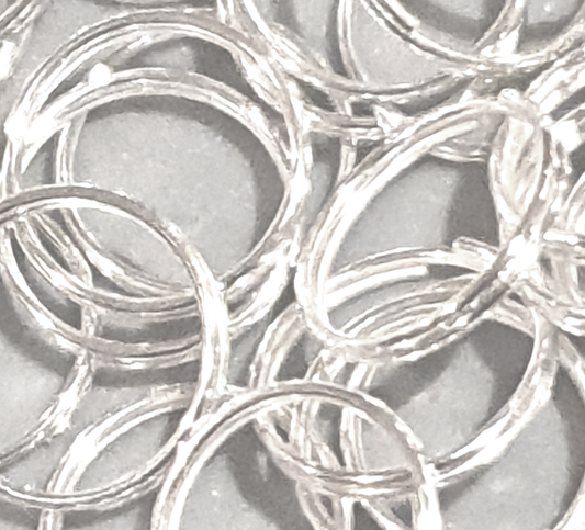 Split Rings, Silver Plated, 12mm, Jewellery Findings, pack of approx 100x
