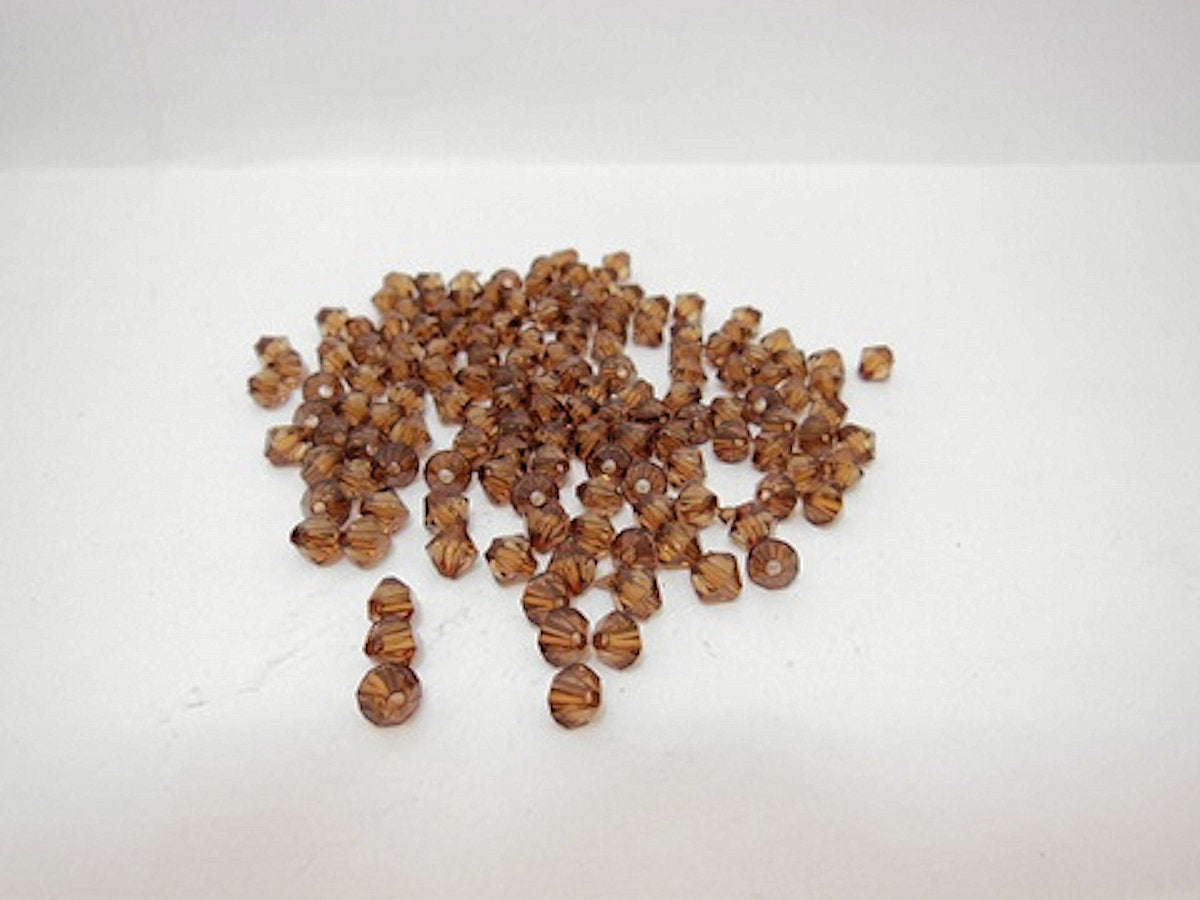 Bicone Acrylic Coffee Brown Beads Faceted, 6mm 1.5mm hole, Pack of 200x Jewellery Craft