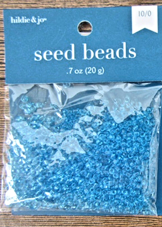Blue Glass Seed Beads, 3mm, 1.5mm hole, 20gm, jewellery making, beading