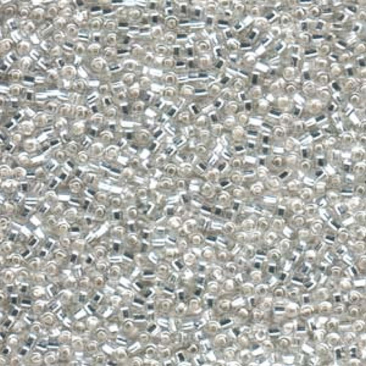 Glass Seed Beads Clear Silver lined 10/0 2-3mm with 1mm hole 20g Jewellery Craft