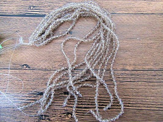 Crystal Bicone Beads, 5mm, Light Smoke, Faceted, Strand approx 60X, 1mm hole