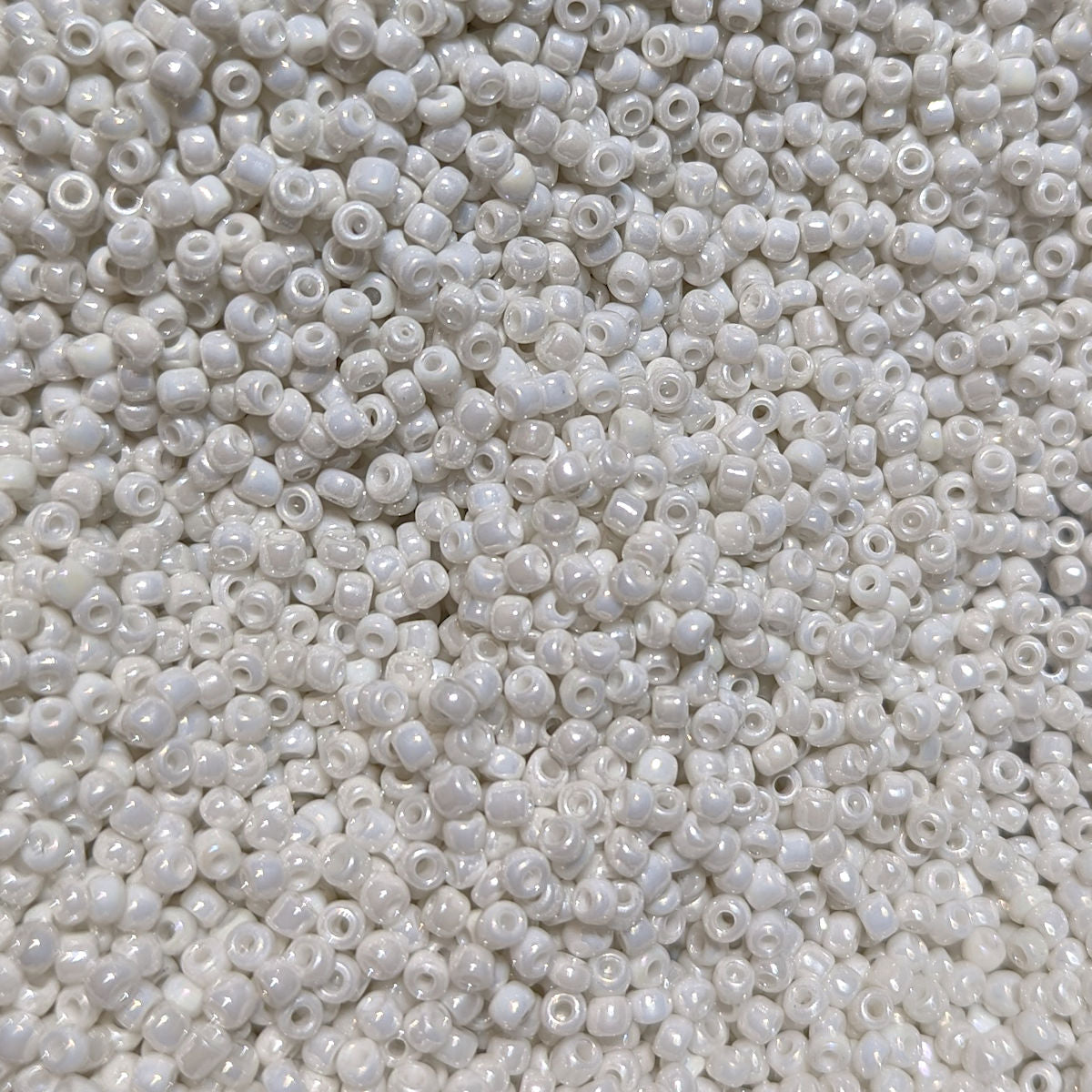 White Glass Seed Beads, Opaque, 3mm, bag of 40gm approx 1000 beads