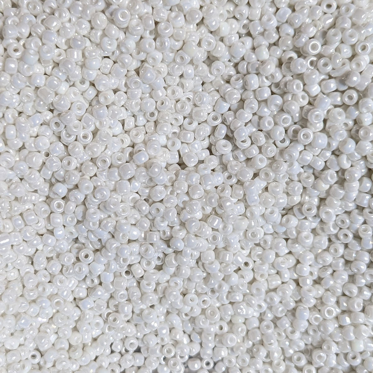White Glass Seed Beads, Opaque, 3mm, bag of 40gm approx 1000 beads