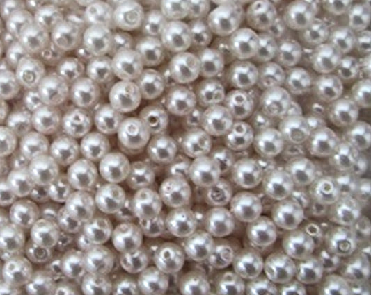 Light PINK, Round Simulate Pearl Beads, 8mm 2mm hole, Pack of 100x Jewellery Craft