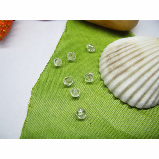 Bicone Beads Clear Acrylic Faceted, 4mm, approx 500x, 14gm Jewellery Making