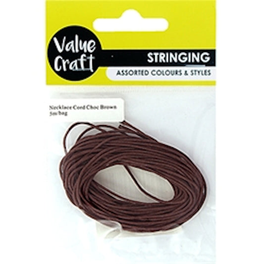 Waxed Cord, Necklace Cord, Chocolate Brown, 5m length approx 1.5mm thick, Jewellery Craft