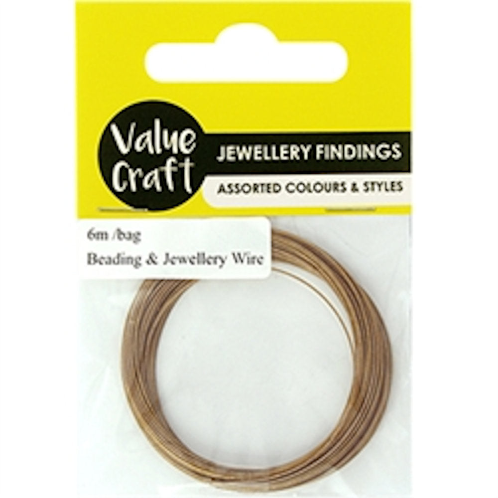 Tiger Tail Wire, Gold, 6m Length, Craft, Beading and Jewellery Wire Craft