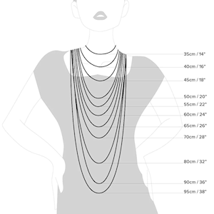 Necklace lengths and size charts