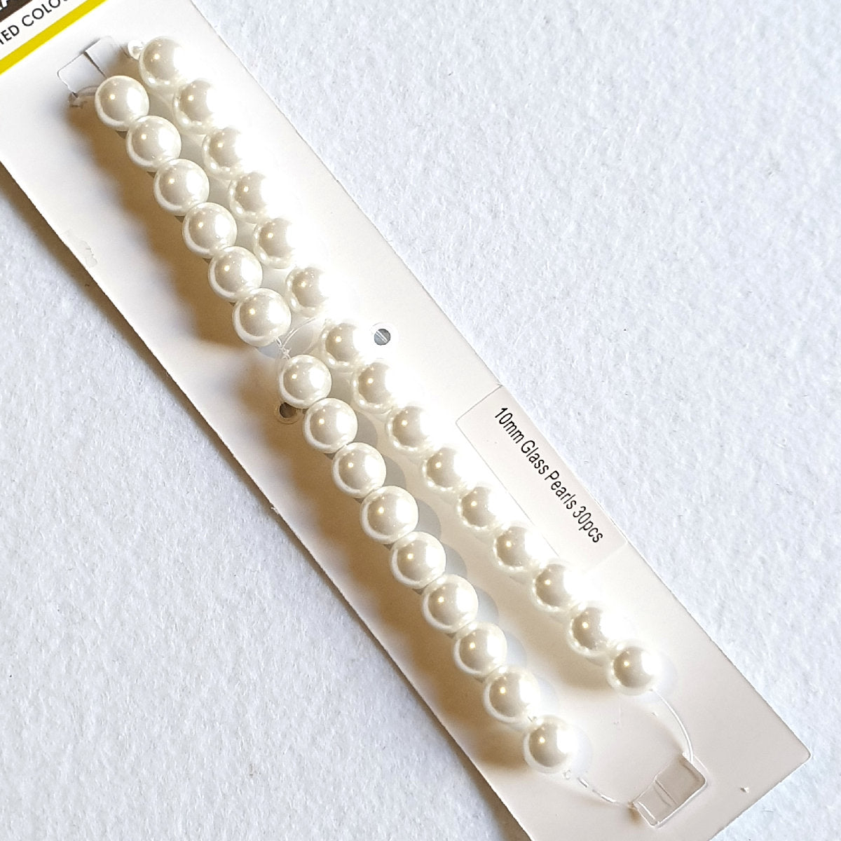 Pearl Beads, White Glass, High quality Round 10mm Pack of 30 Jewellery Making, Craft, Wedding