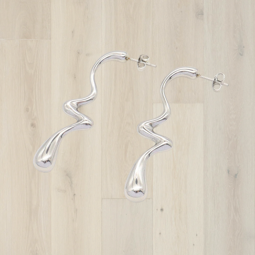 Twisted teardrops earrings in 18K gold Stainless Steel