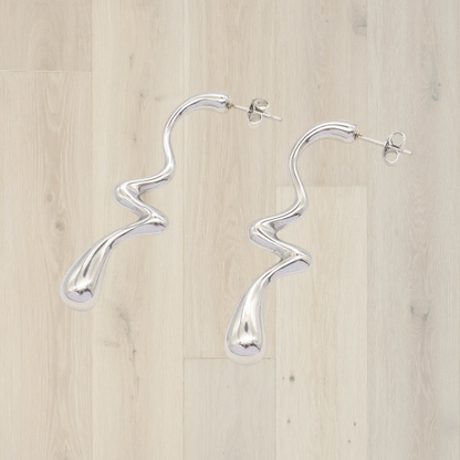 Twisted teardrops earrings in 18K gold Stainless Steel