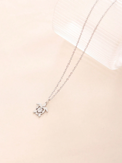 Cute turtle pendant necklace, Stainless Steel non-tarnish, minimalist gift
