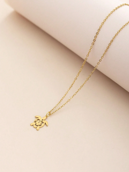 Cute turtle pendant necklace, Stainless Steel non-tarnish, minimalist gift