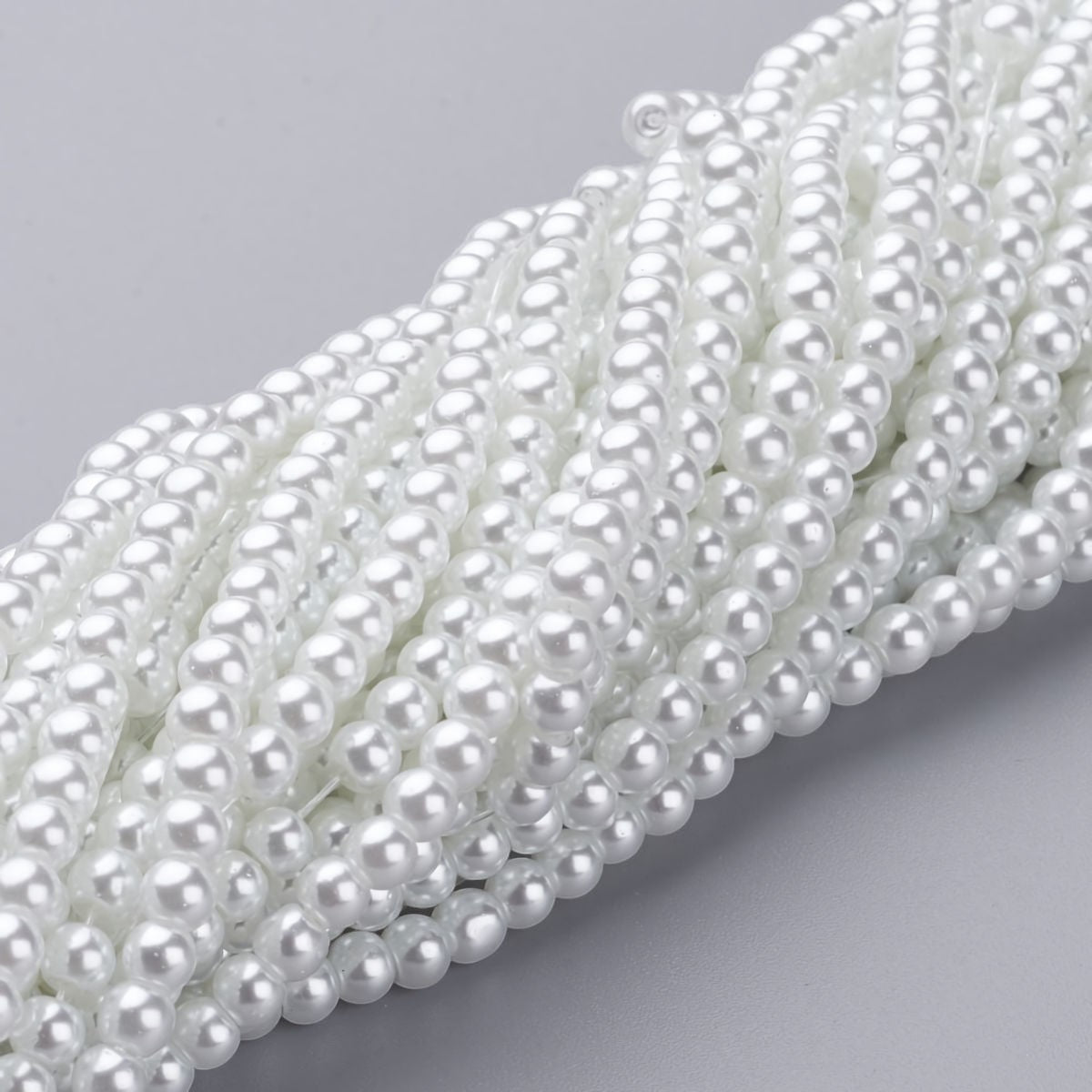 Classic Round Pearl Beaded Necklace Strand