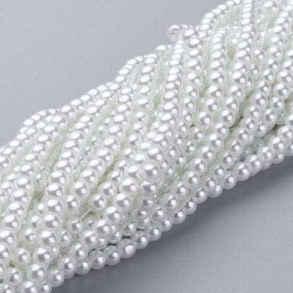 Classic Round Pearl Beaded Necklace Strand