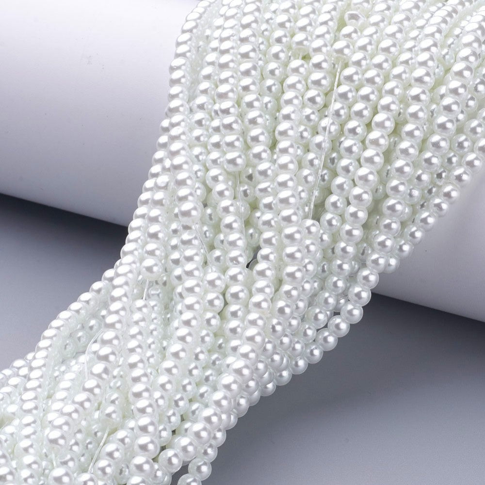 Classic Round Pearl Beaded Necklace Strand