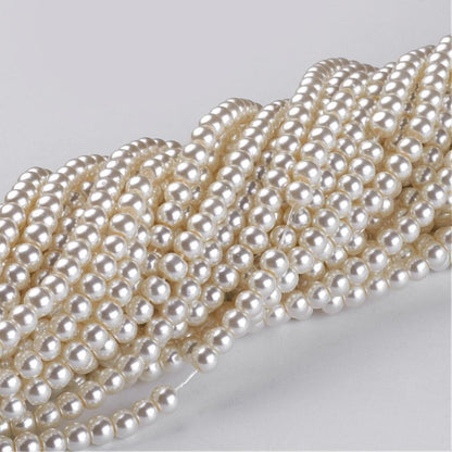 Classic Round Pearl Beaded Necklace Strand