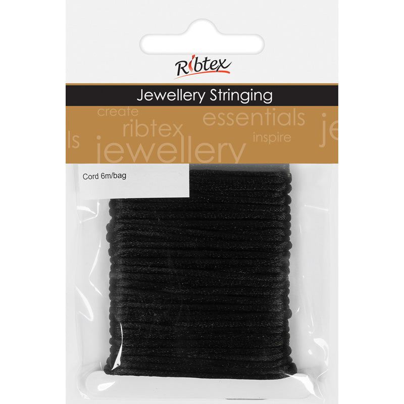 JF China Knot stringing cord black 6m Ribtex