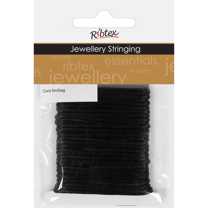 JF China Knot stringing cord black 6m Ribtex